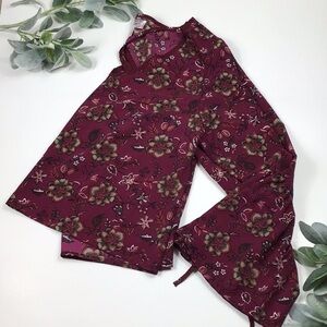 Band of Gypsies > Cropped Floral Long Sleeve Top S